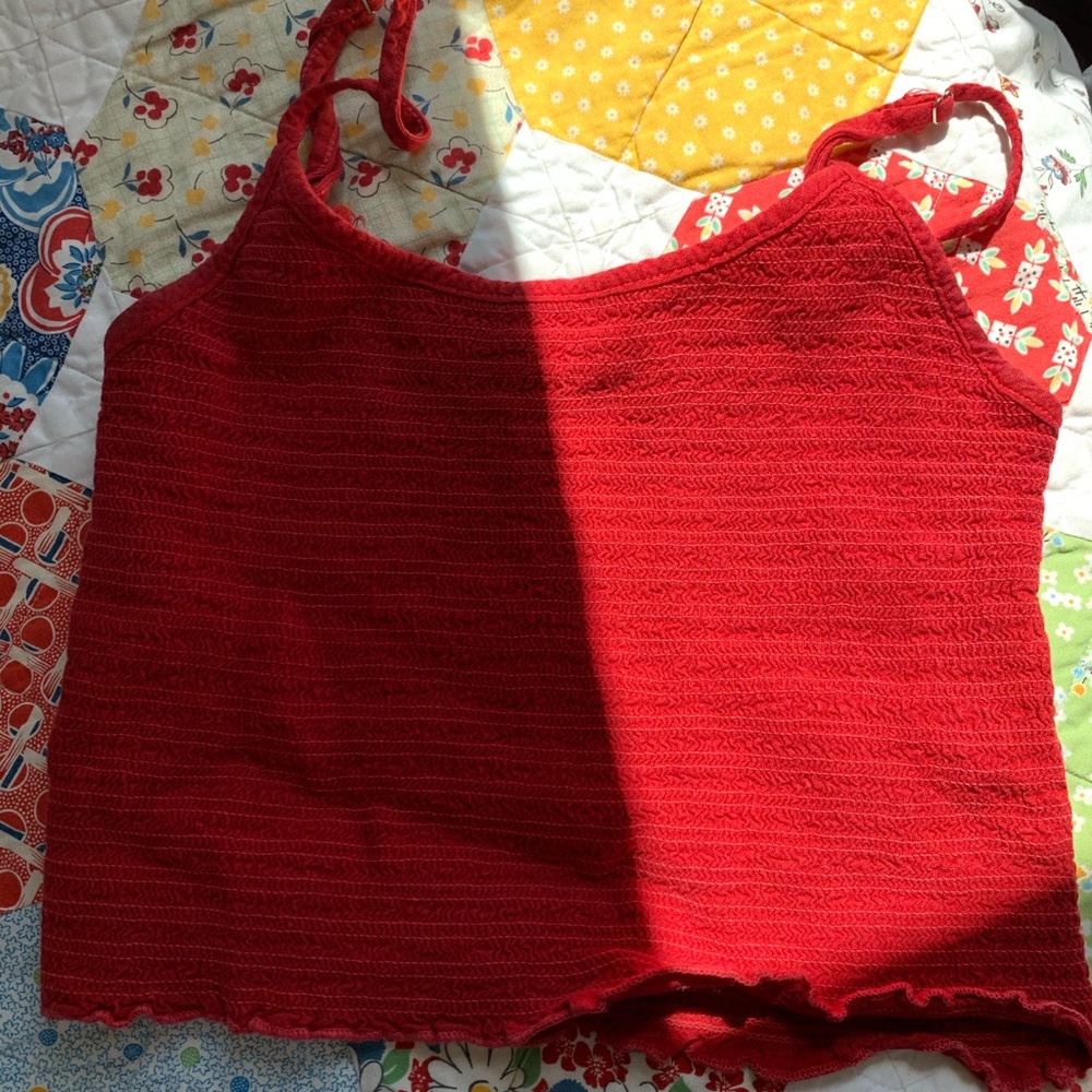Brandy Melville ribbed red tank